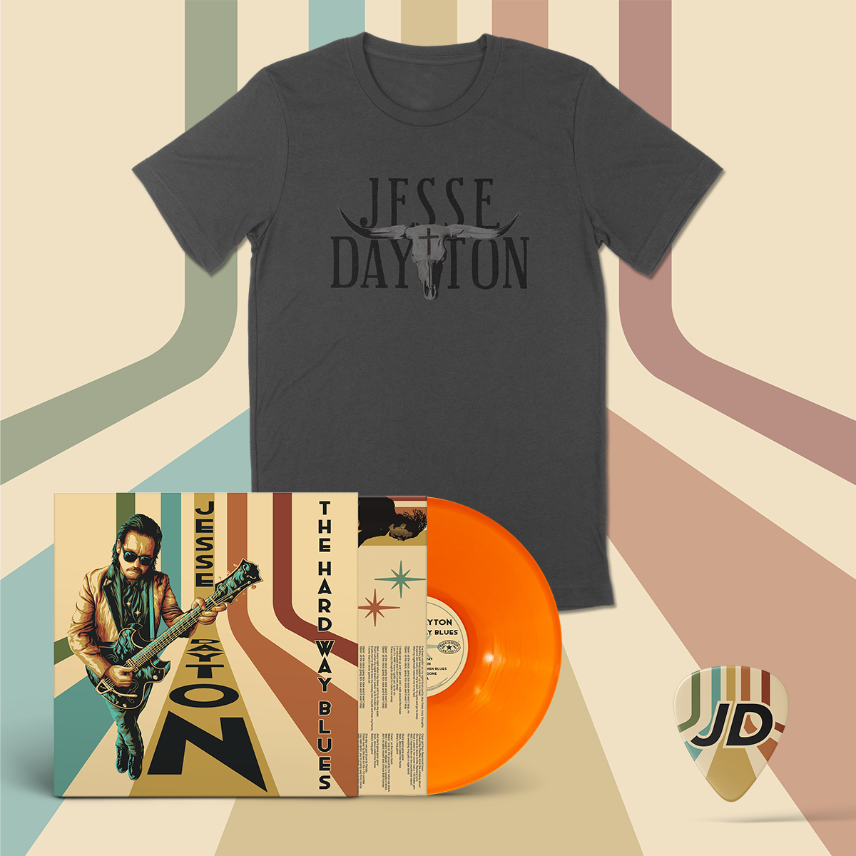 The Hard Way Blues - Longhorn Skull T-Shirt Bundle